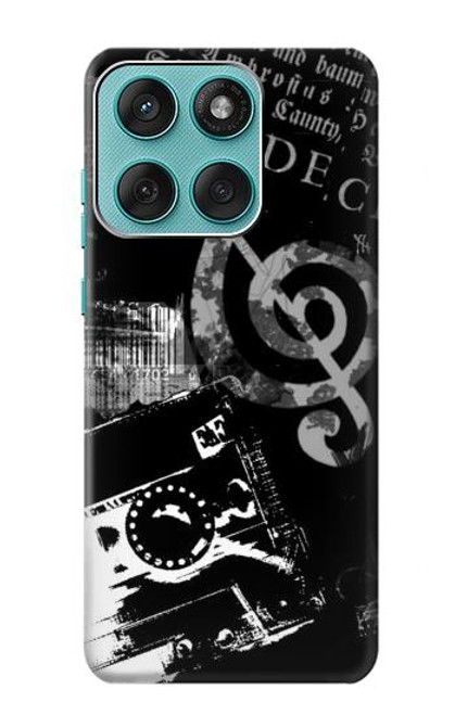 S3197 Music Cassette Note Hülle Schutzhülle Taschen für Motorola Edge 60 Fusion