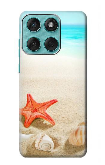 S3212 Sea Shells Starfish Beach Hülle Schutzhülle Taschen für Motorola Edge 60 Fusion