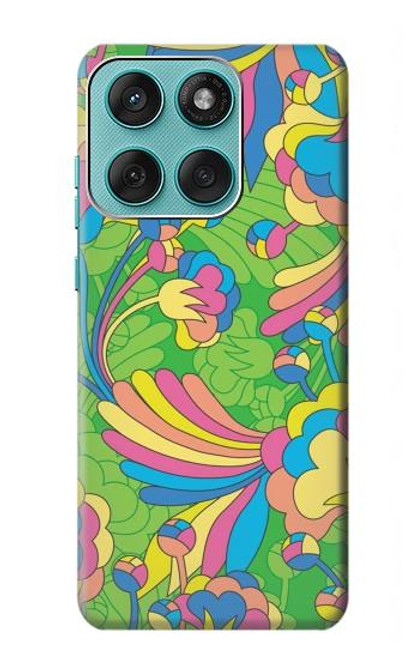 S3273 Flower Line Art Pattern Hülle Schutzhülle Taschen für Motorola Edge 60 Fusion
