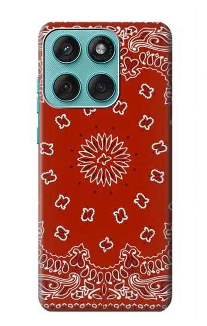 S3355 Bandana Red Pattern Hülle Schutzhülle Taschen für Motorola Edge 60 Fusion