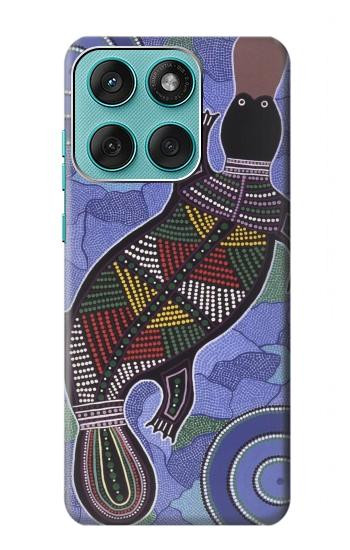 S3387 Platypus Australian Aboriginal Art Hülle Schutzhülle Taschen für Motorola Edge 60 Fusion