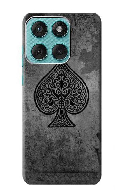 S3446 Black Ace Spade Hülle Schutzhülle Taschen für Motorola Edge 60 Fusion