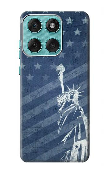 S3450 US Flag Liberty Statue Hülle Schutzhülle Taschen für Motorola Edge 60 Fusion
