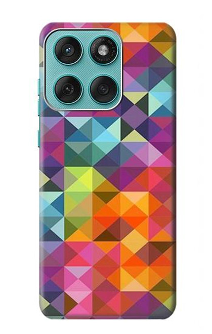 S3477 Abstract Diamond Pattern Hülle Schutzhülle Taschen für Motorola Edge 60 Fusion