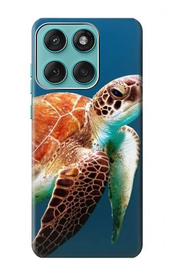 S3497 Green Sea Turtle Hülle Schutzhülle Taschen für Motorola Edge 60 Fusion