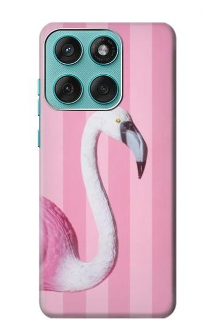S3805 Flamingo Pink Pastel Hülle Schutzhülle Taschen für Motorola Edge 60 Fusion