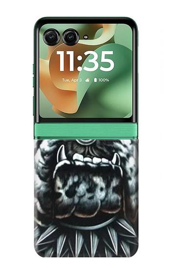 S0100 Bulldog American Football Hülle Schutzhülle Taschen für Motorola Razr 70+,60+, Razr+ (2026, 2025, 2024)