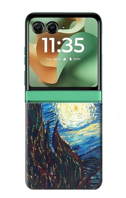 S0582 Van Gogh Starry Nights Hülle Schutzhülle Taschen für Motorola Razr 60, Razr 2025