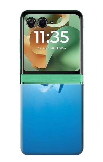 S0843 Blue Whale Hülle Schutzhülle Taschen für Motorola Razr 60, Razr 2025