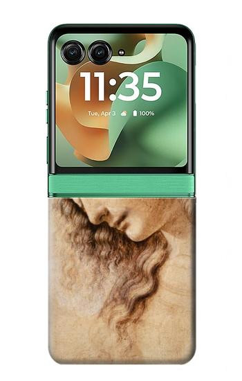 S1045 Leonardo da Vinci Woman's Head Hülle Schutzhülle Taschen für Motorola Razr 60, Razr 2025