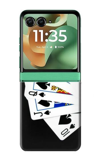 S1078 Poker Royal Straight Flush Hülle Schutzhülle Taschen für Motorola Razr 70+,60+, Razr+ (2026, 2025, 2024)