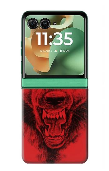 S1090 Red Wolf Hülle Schutzhülle Taschen für Motorola Razr 70+,60+, Razr+ (2026, 2025, 2024)