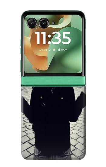 S1108 Skull Mask Man Protester Hülle Schutzhülle Taschen für Motorola Razr 70+,60+, Razr+ (2026, 2025, 2024)