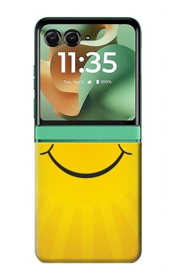 S1146 Yellow Sun Smile Hülle Schutzhülle Taschen für Motorola Razr 70+,60+, Razr+ (2026, 2025, 2024)