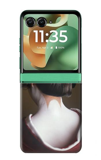 S1337 Japan Geisha Neck Hülle Schutzhülle Taschen für Motorola Razr 70+,60+, Razr+ (2026, 2025, 2024)