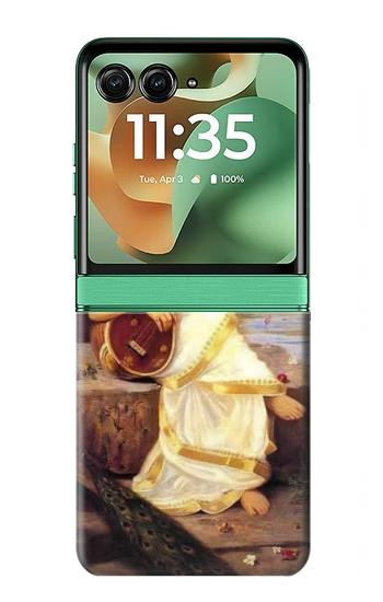 S1420 Saraswati Hindu Goddess Hülle Schutzhülle Taschen für Motorola Razr 70+,60+, Razr+ (2026, 2025, 2024)
