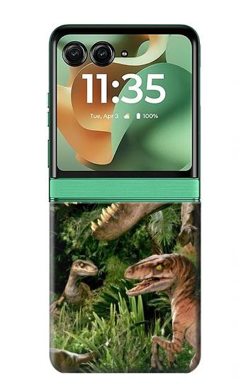 S1452 Trex Raptor Dinosaur Hülle Schutzhülle Taschen für Motorola Razr 60, Razr 2025