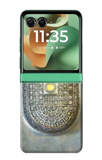 S1484 Buddha Footprint Hülle Schutzhülle Taschen für Motorola Razr 70+,60+, Razr+ (2026, 2025, 2024)