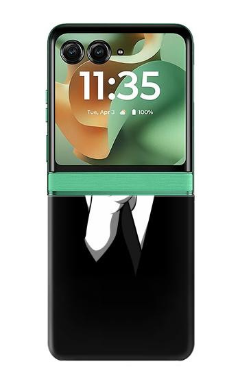 S1591 Anonymous Man in Black Suit Hülle Schutzhülle Taschen für Motorola Razr 70+,60+, Razr+ (2026, 2025, 2024)