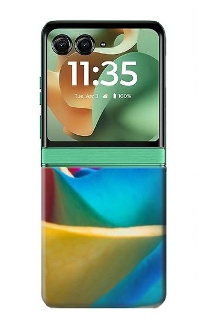 S1671 Rainbow Colorful Rose Hülle Schutzhülle Taschen für Motorola Razr 60, Razr 2025