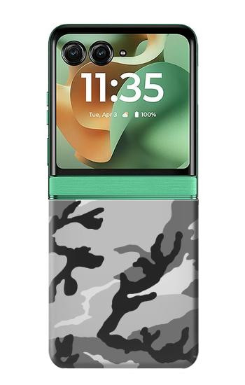 S1721 Snow Camouflage Graphic Printed Hülle Schutzhülle Taschen für Motorola Razr 60, Razr 2025