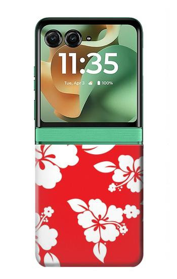 S1949 Hawaiian Hibiscus Pattern Hülle Schutzhülle Taschen für Motorola Razr 70+,60+, Razr+ (2026, 2025, 2024)