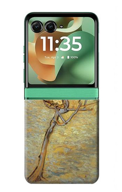 S1978 Van Gogh Letter Pear Tree Blossom Hülle Schutzhülle Taschen für Motorola Razr 60, Razr 2025