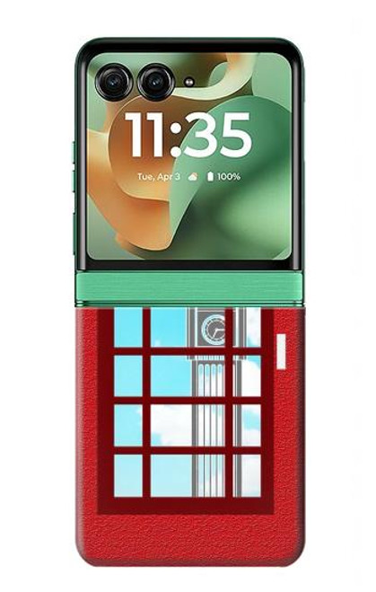 S2059 England British Telephone Box Minimalist Hülle Schutzhülle Taschen für Motorola Razr 60, Razr 2025