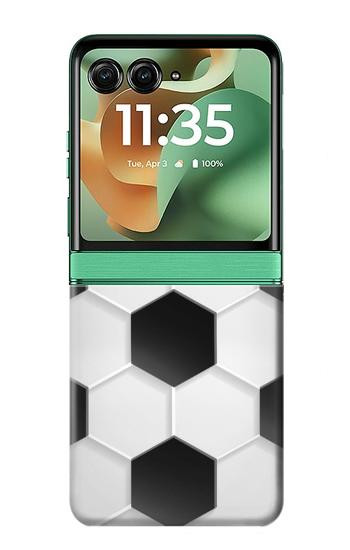 S2061 Football Soccer Pattern Hülle Schutzhülle Taschen für Motorola Razr 70+,60+, Razr+ (2026, 2025, 2024)