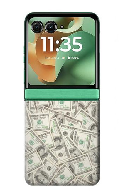 S2077 Money Dollar Banknotes Hülle Schutzhülle Taschen für Motorola Razr 60, Razr 2025