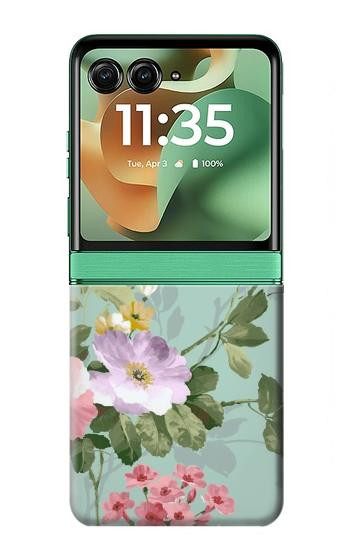 S2178 Flower Floral Art Painting Hülle Schutzhülle Taschen für Motorola Razr 70+,60+, Razr+ (2026, 2025, 2024)