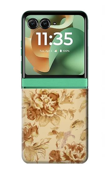 S2180 Flower Floral Vintage Pattern Hülle Schutzhülle Taschen für Motorola Razr 70+,60+, Razr+ (2026, 2025, 2024)
