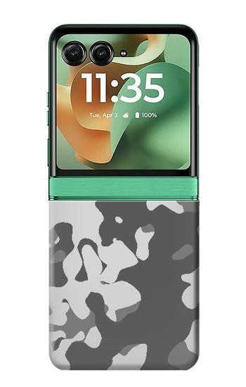 S2186 Gray Camo Camouflage Graphic Printed Hülle Schutzhülle Taschen für Motorola Razr 70+,60+, Razr+ (2026, 2025, 2024)