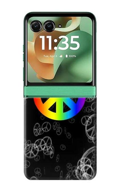 S2356 Peace Sign Hülle Schutzhülle Taschen für Motorola Razr 60, Razr 2025