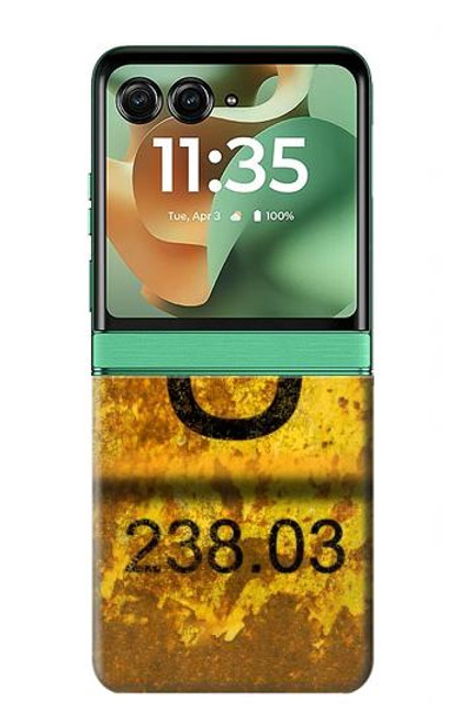 S2447 Nuclear Old Rusty Uranium Waste Barrel Hülle Schutzhülle Taschen für Motorola Razr 60, Razr 2025