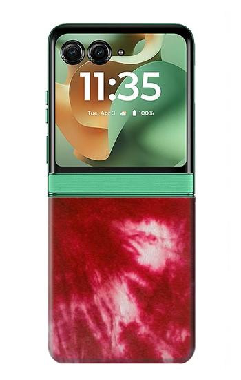 S2480 Tie Dye Red Hülle Schutzhülle Taschen für Motorola Razr 70+,60+, Razr+ (2026, 2025, 2024)