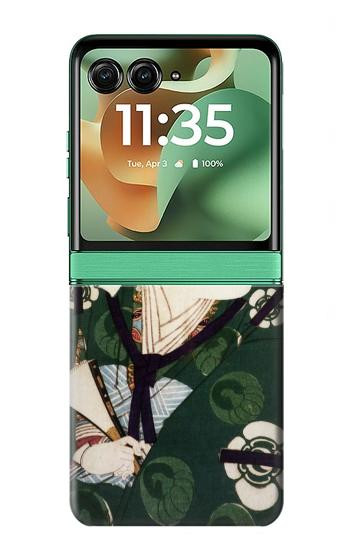 S2498 Japan Art Toyohara Kunichika Hülle Schutzhülle Taschen für Motorola Razr 70+,60+, Razr+ (2026, 2025, 2024)