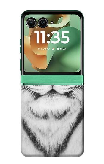 S2553 White Tiger Hülle Schutzhülle Taschen für Motorola Razr 60, Razr 2025