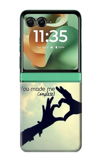 S2640 You Made Me Complete Love Hülle Schutzhülle Taschen für Motorola Razr 70+,60+, Razr+ (2026, 2025, 2024)
