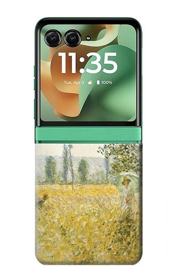 S2682 Claude Monet Fields In Spring Hülle Schutzhülle Taschen für Motorola Razr 70+,60+, Razr+ (2026, 2025, 2024)