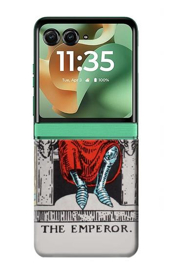 S2808 Tarot Card The Emperor Hülle Schutzhülle Taschen für Motorola Razr 70+,60+, Razr+ (2026, 2025, 2024)