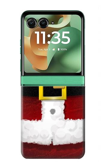 S2846 Christmas Santa Red Suit Hülle Schutzhülle Taschen für Motorola Razr 70+,60+, Razr+ (2026, 2025, 2024)