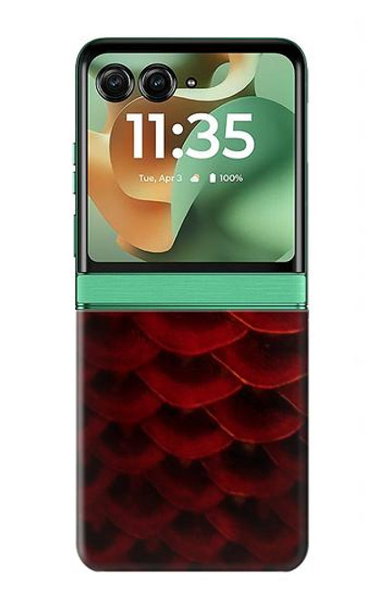 S2879 Red Arowana Fish Scale Hülle Schutzhülle Taschen für Motorola Razr 60, Razr 2025