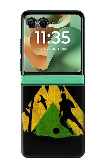 S2975 Jamaica Football Soccer Hülle Schutzhülle Taschen für Motorola Razr 70+,60+, Razr+ (2026, 2025, 2024)