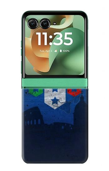 S2983 Italy Football Soccer Hülle Schutzhülle Taschen für Motorola Razr 70+,60+, Razr+ (2026, 2025, 2024)