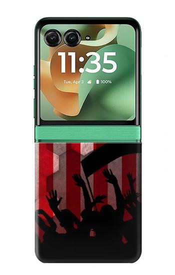 S2989 USA America Soccer Hülle Schutzhülle Taschen für Motorola Razr 70+,60+, Razr+ (2026, 2025, 2024)