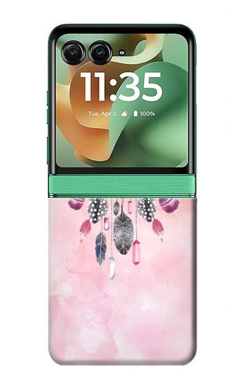 S3094 Dreamcatcher Watercolor Painting Hülle Schutzhülle Taschen für Motorola Razr 70+,60+, Razr+ (2026, 2025, 2024)