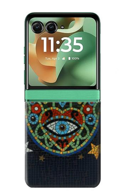 S3175 Hamsa Hand Mosaics Hülle Schutzhülle Taschen für Motorola Razr 60, Razr 2025