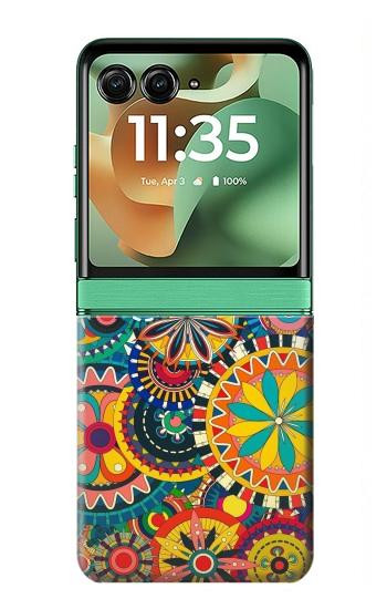 S3272 Colorful Pattern Hülle Schutzhülle Taschen für Motorola Razr 70+,60+, Razr+ (2026, 2025, 2024)