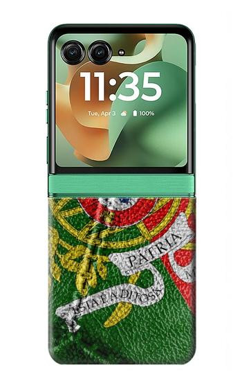 S3300 Portugal Flag Vintage Football Graphic Hülle Schutzhülle Taschen für Motorola Razr 60, Razr 2025
